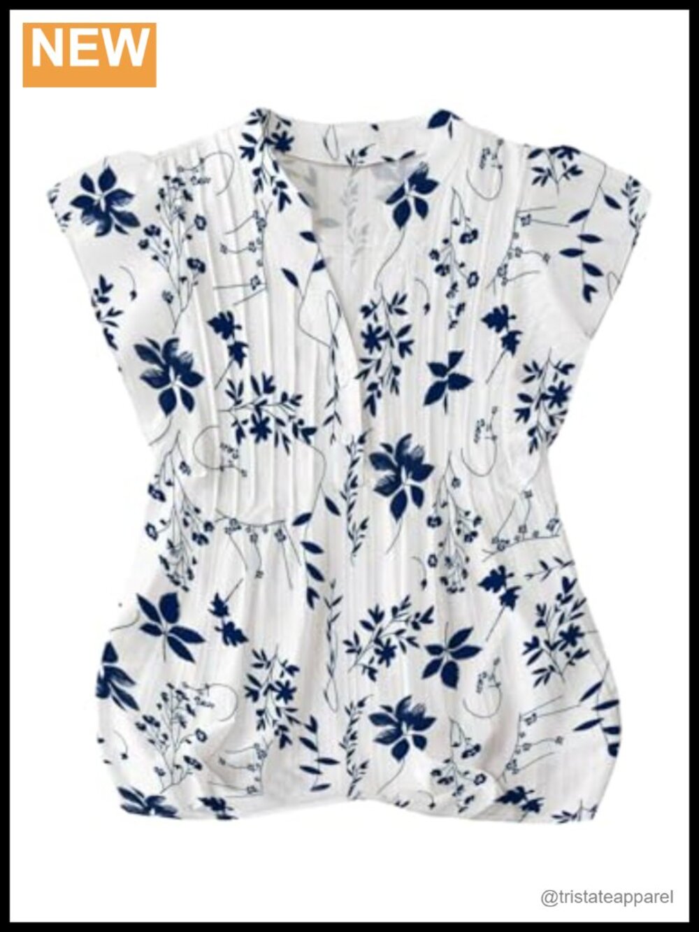 Plus Size Floral Tunic Top V Neck Button Down Cap Sleeve